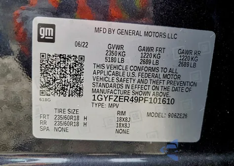 2023 Cadillac Xt4 Sport z USA, uszkodzony, nr VIN 1GYFZER49PF101610